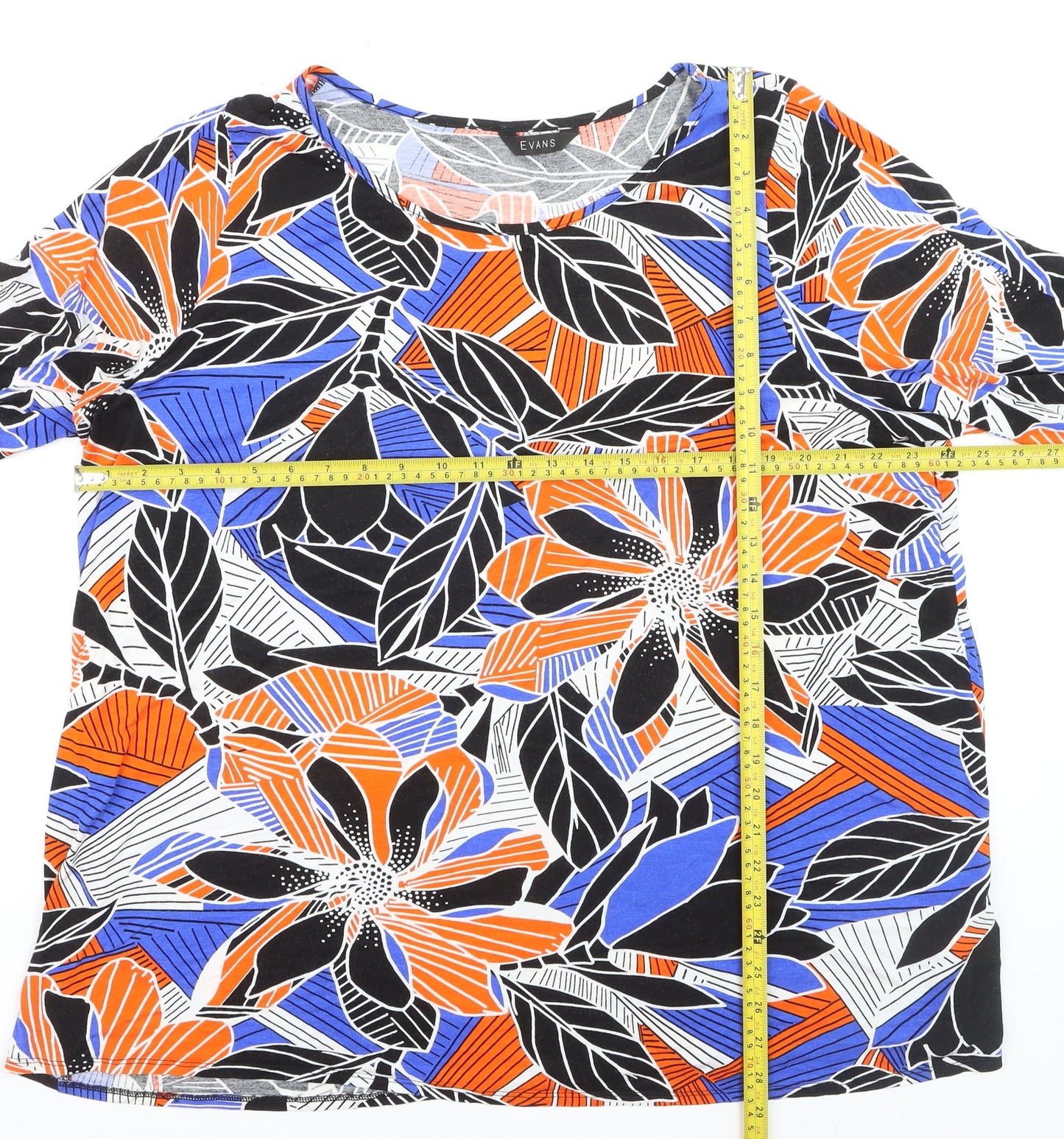 Evans Womens Plus Multicoloured Floral Tunic Blouse Size 22/24