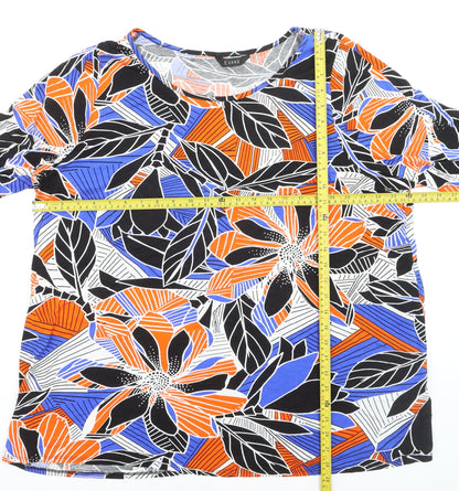 Evans Womens Plus Multicoloured Floral Tunic Blouse Size 22/24