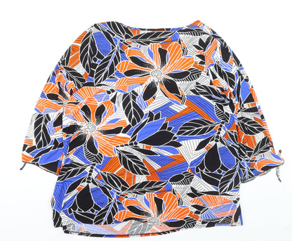 Evans Womens Plus Multicoloured Floral Tunic Blouse Size 22/24