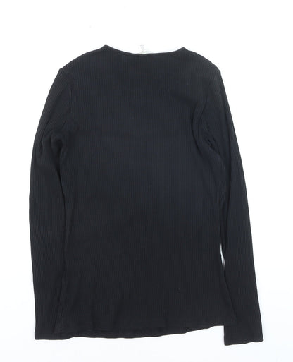 H&M Women’s Black Maternity Long Sleeve Stretch Jersey Top Size 10