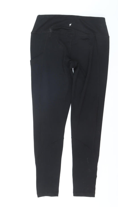 Decathlon Womens Black Workout Leggings Size S Slim Fit Stretchy Gym Wear
