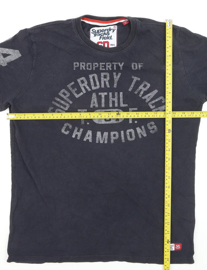 Superdry Men's Black XL Athletic Graphic Cotton T-Shirt