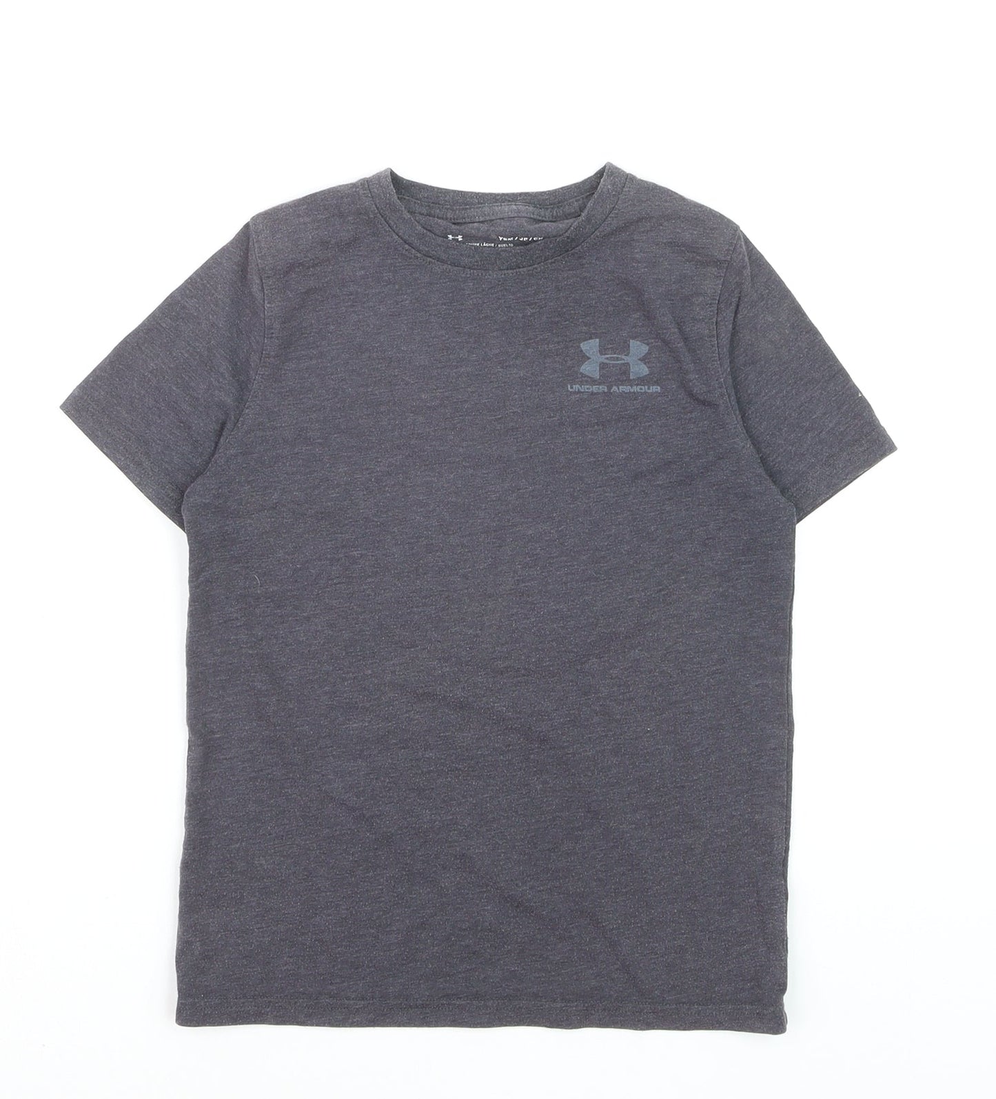 Under Armour Boys Grey HeatGear Sports T-Shirt YSM Short Sleeve