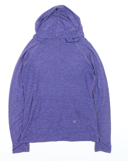 GapFit Men's Purple Striped Lightweight Pullover Hoodie M