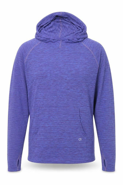 GapFit Men's Purple Striped Lightweight Pullover Hoodie M