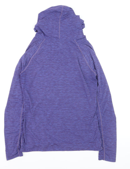 GapFit Men's Purple Striped Lightweight Pullover Hoodie M