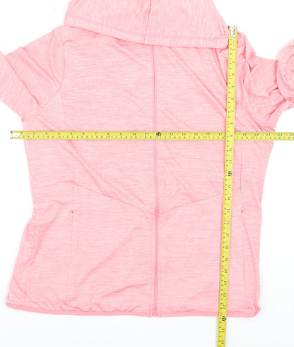 Dunnes Stores Women Pink Full Zip Hooded Sweatshirt L Performance Sport