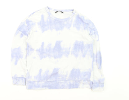 Dunnes Women Purple Tie-Dye Pullover Sweatshirt Size S