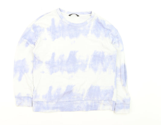 Dunnes Women Purple Tie-Dye Pullover Sweatshirt Size S