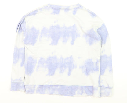 Dunnes Women Purple Tie-Dye Pullover Sweatshirt Size S