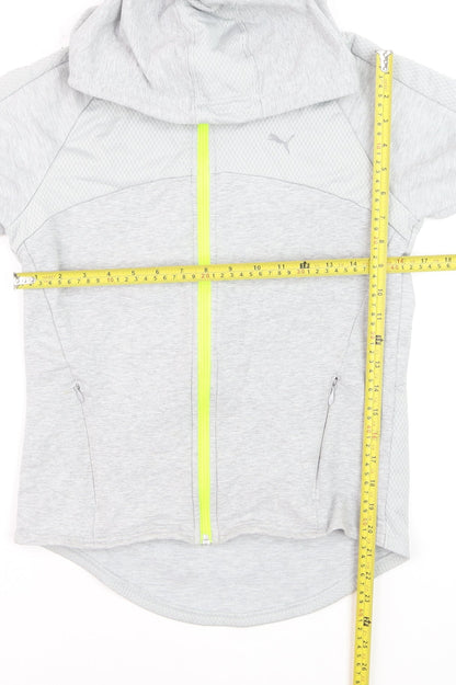 Puma Men's Grey XS Slim Fit Hooded Track Jacket