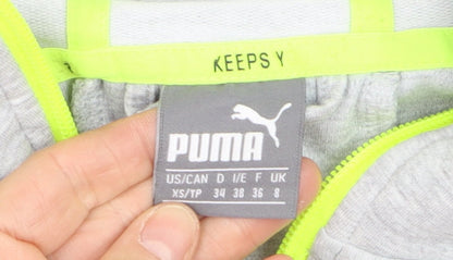 Puma Men's Grey XS Slim Fit Hooded Track Jacket
