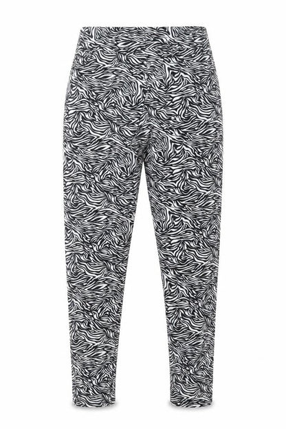 Golddigga Womens Black Zebra Print Ankle Leggings Size 10