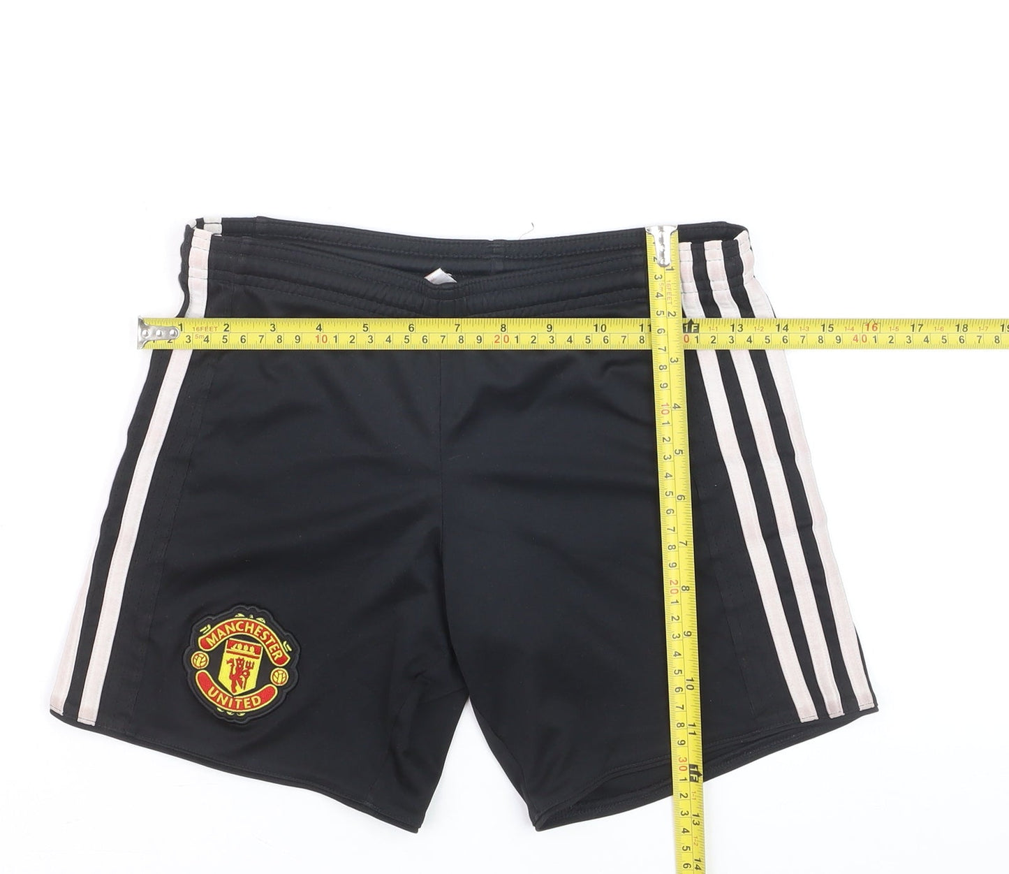 Adidas Boys Black Manchester United Football Shorts 7-8 Years
