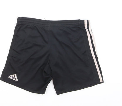 Adidas Boys Black Manchester United Football Shorts 7-8 Years