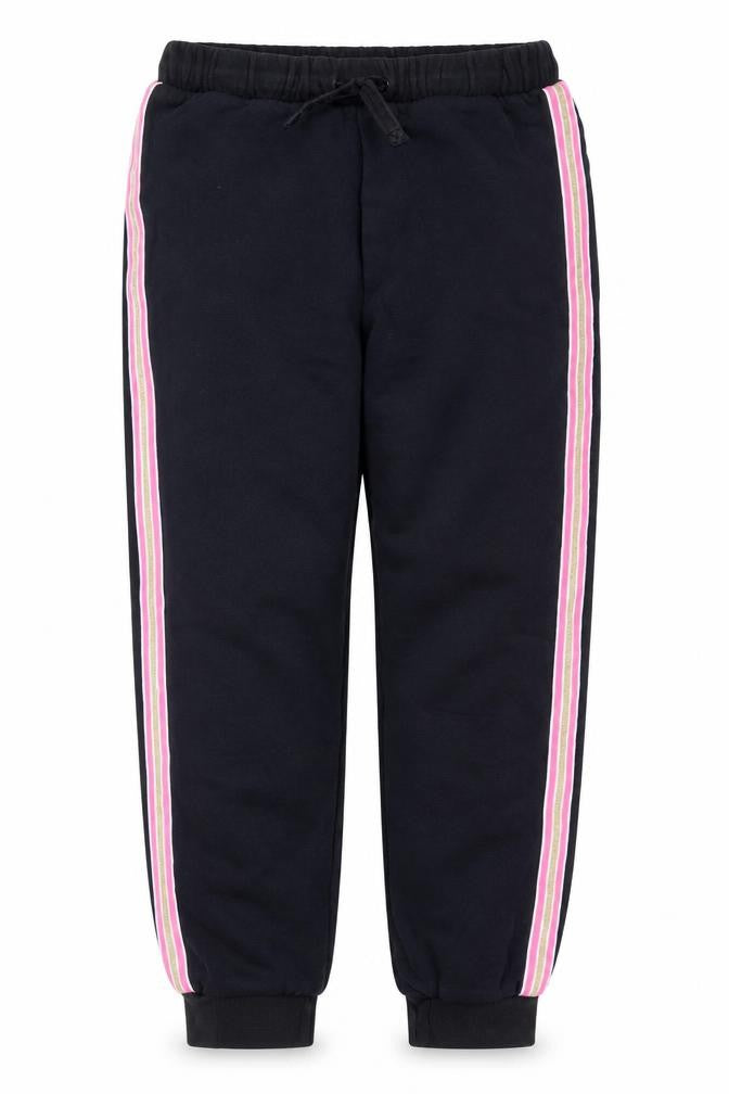 Front view of Marks & Spencer girls’ black jogger trousers 14-15 years fleece lined