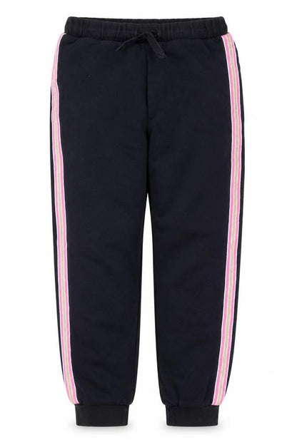 Front view of Marks & Spencer girls’ black jogger trousers 14-15 years fleece lined