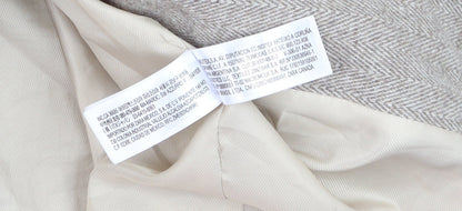 Zara Women Beige Wool Blend Single-Breasted Blazer XS