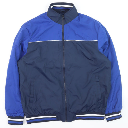 Studio Men's Blue XL Track Jacket Lightweight Full Zip