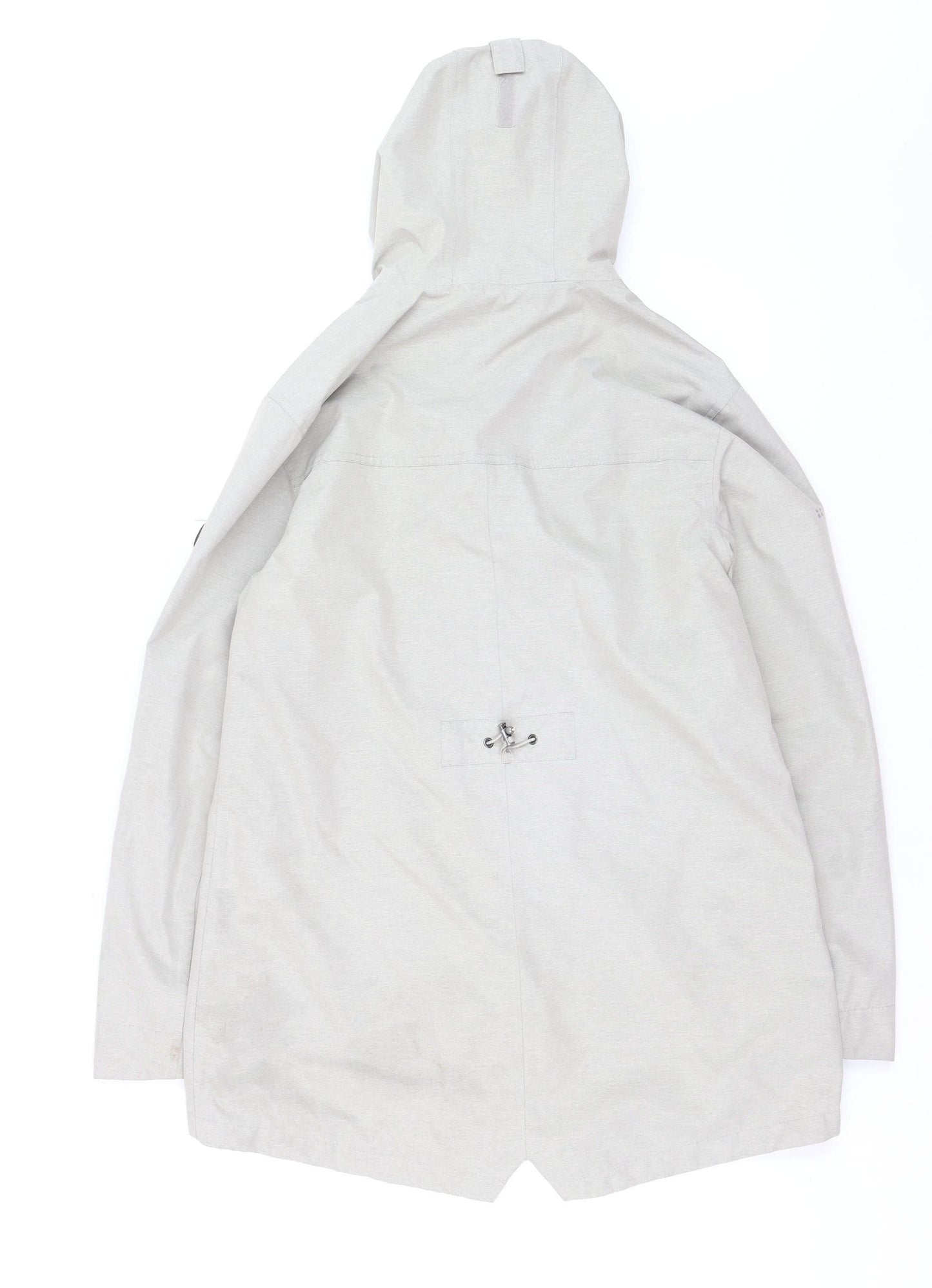 Trespass Womens Beige Waterproof Parka Jacket L UK 14 Windproof Hooded Outdoor Coat