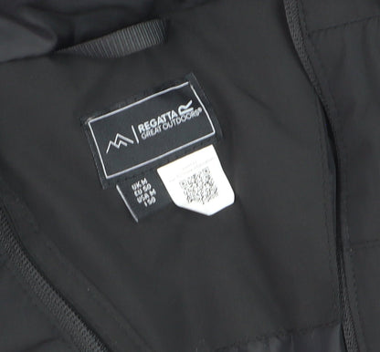 Regatta Men’s Black Waterproof Hooded Parka Jacket Size S Outdoor Hiking