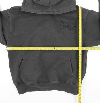 Broken Planet Men's Grey Pullover Hoodie Medium Fleece Logo Streetwear