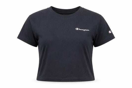 Champion Women’s Black Cropped Cotton T-Shirt Size M