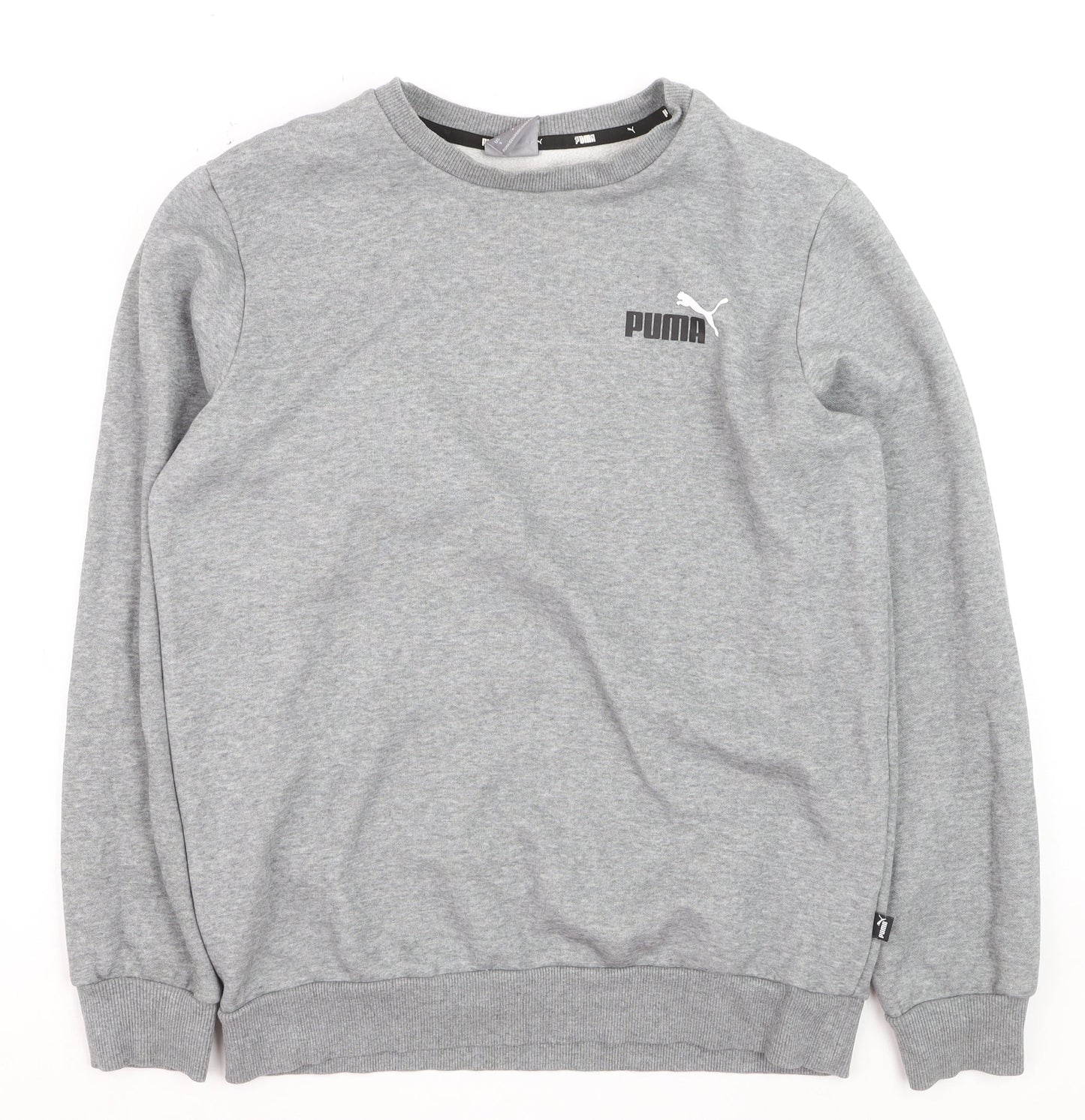 Puma Men's Grey Crew Neck Pullover Sweatshirt Size L