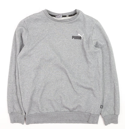 Puma Men's Grey Crew Neck Pullover Sweatshirt Size L