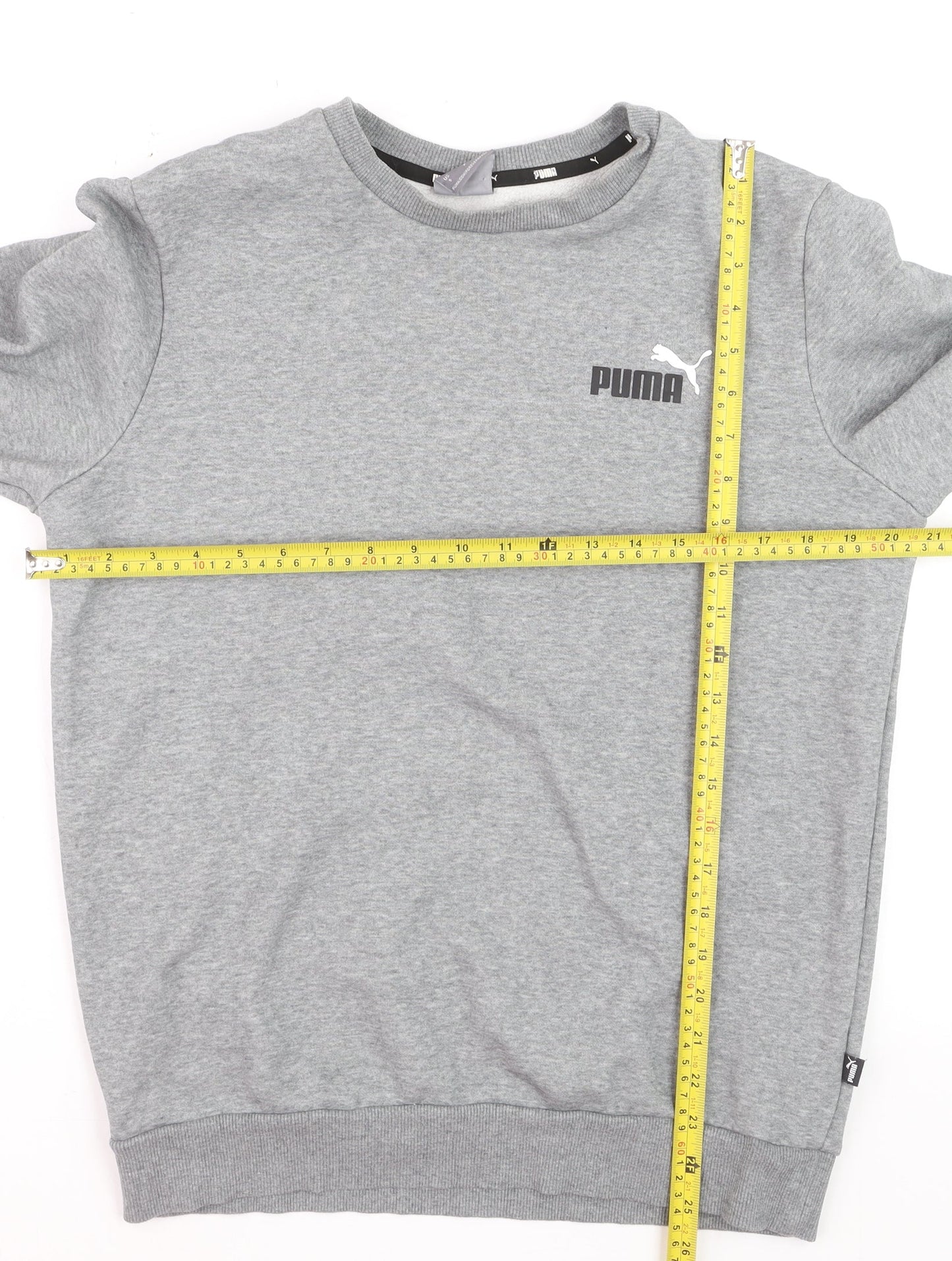 Puma Men's Grey Crew Neck Pullover Sweatshirt Size L
