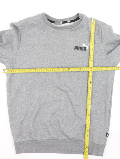Puma Men's Grey Crew Neck Pullover Sweatshirt Size L