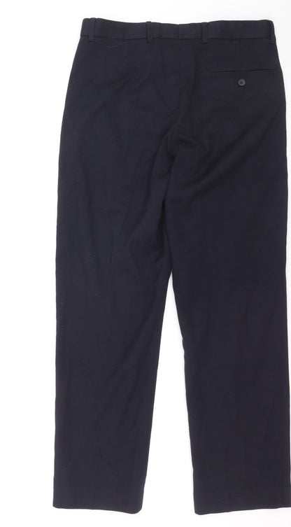 Dunnes Stores Men's Navy Blue Regular Fit Dress Pants 32W 31L