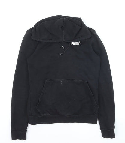 Puma Men’s Black Pullover Hoodie S Regular Fit Fleece Sweatshirt