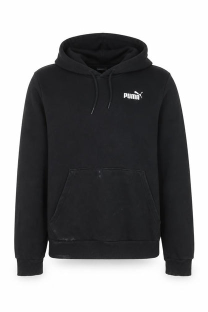 Puma Men’s Black Pullover Hoodie S Regular Fit Fleece Sweatshirt