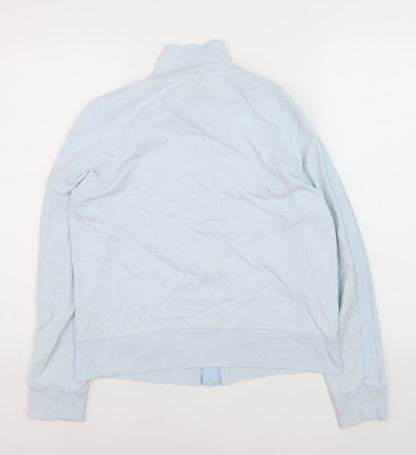 Marks and Spencer Women Blue Full Zip Cotton Jumper Size 14