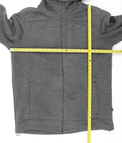 Möberg Men's Grey Hooded Full Zip Fleece Jacket Size L