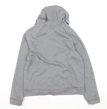 Nike Boys Grey Full Zip Dri-FIT Hoodie XL - Athletic Sportswear