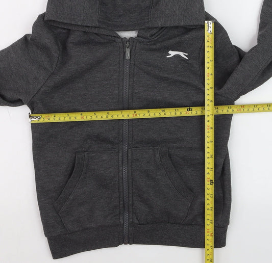 Slazenger Boys Grey Full Zip Fleece Hoodie 9-10 Years