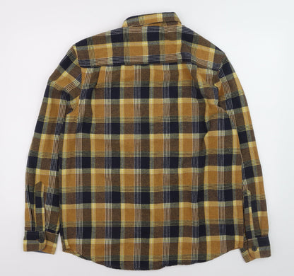 Coleman Men's Brown Plaid Flannel Button-Up Shirt Size M