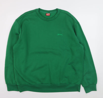 Slazenger Men’s Green 2XL Crew Neck Pullover Sweatshirt
