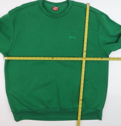 Slazenger Men’s Green 2XL Crew Neck Pullover Sweatshirt