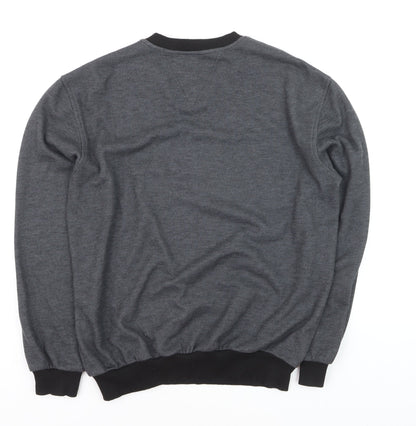Galvini Mens Grey XL V-Neck Pullover Jumper Casual Knitwear