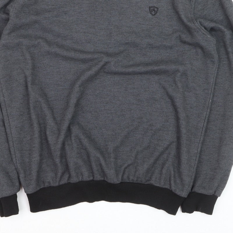 Galvini Mens Grey XL V-Neck Pullover Jumper Casual Knitwear
