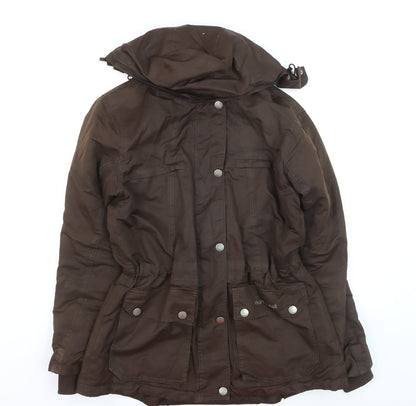Harry Hall Women’s Brown Waterproof Hooded Parka Jacket M