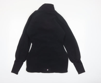 Sweaty Betty Women Black S Slim Fit Full Zip Fleece Jacket