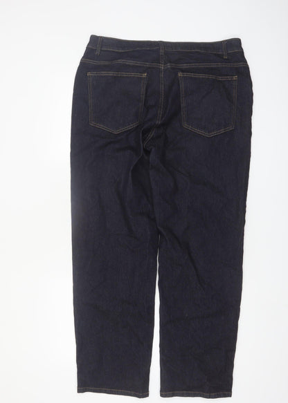 Denim Co Men's Blue Straight Fit Jeans W34 L32 Cotton Blend