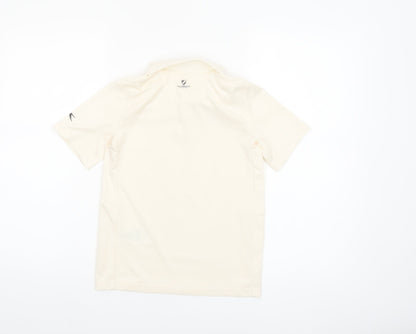Slazenger Boys Beige Polo Shirt 9-10 Years Sports Top Lightweight