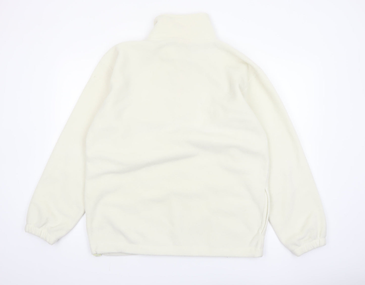 Harper & Lewis Mens Ivory Fleece 1/4 Zip Sweatshirt M Regular Fit