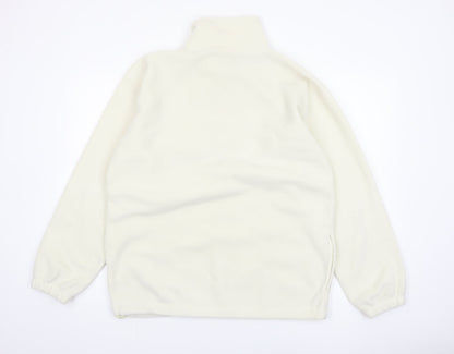 Harper & Lewis Mens Ivory Fleece 1/4 Zip Sweatshirt M Regular Fit