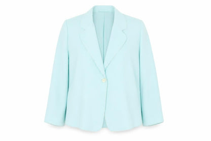 Chianti Women’s Blue Single-Breasted Blazer Size 18 Polyester